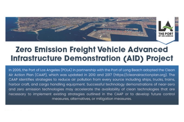 Zero Emission Freight Advanced Infrastructure Demonstration (AID) Project