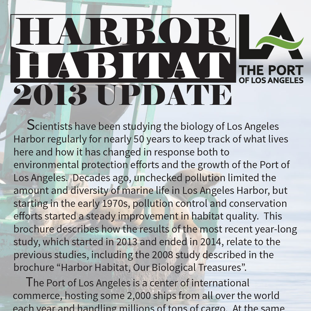 Harbor Habitat Update (Describing the 2013 Biological Surveys)