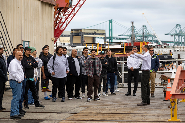 LAUSD tour of Construction & Maintenance Yard at the Port of Los Angeles