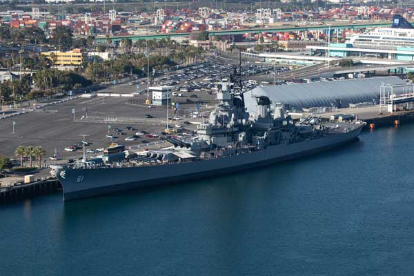 USS Iowa Today at the Port of Los Angeles