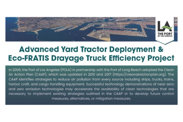 Advanced Yard Tractor Deployment & Eco-FRATIS Drayage Truck Efficiency Project