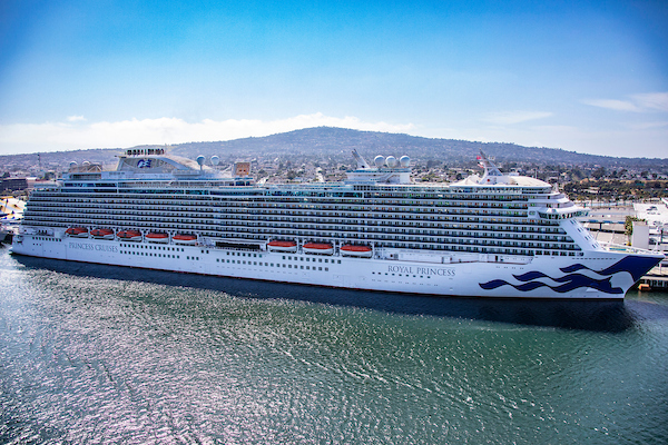Royal Princess at the Los Angeles Cruise Terminal.