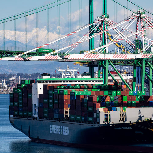 Port and Mountains