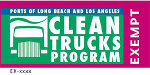 Exempt Clean Truck Sticker Sample